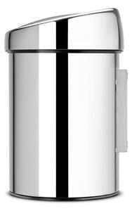Stalowy kosz na śmieci w kolorze srebra z połyskiem otwierany na dotyk 3 l Touch Bin – Brabantia