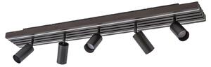Lampa Sufitowa Lucande, Tiron, ściemnialny, drewniany, salon, drewno, nowoczesny