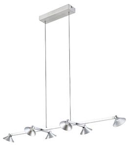 Lampa Wisząca Lucande, Steve, ściemnialny, metaliczny, jadalnia, metal, nowoczesny