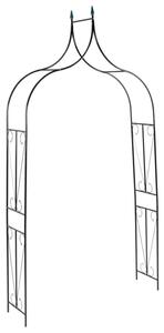 Pergola ogrodowa, ciemnozielona, 142x37x275 cm, żelazna