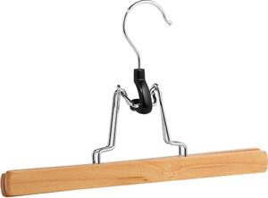Komplet 3 drewnianych wieszaków na spodnie Wenko Clamping Hanger