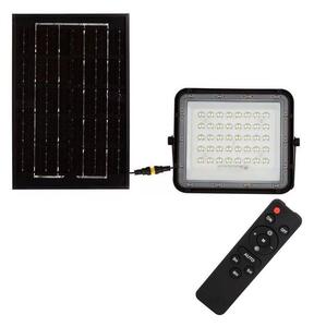 V-Tac LED Zewnętrzny naświetlacz solarny LED/6W/3,2V IP65 4000K czarny + pilot VT1356