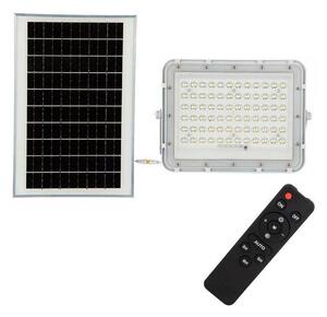 V-Tac LED Zewnętrzny naświetlacz solarny LED/15W/3,2V IP65 4000K biały + pilot VT1366