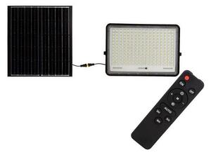 V-Tac LED Zewnętrzny naświetlacz solarny LED/30W/3,2V 4000K czarne + +pilot VT1460