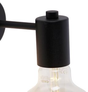 Industrialny Kinkiet / Lampa scienna czarny żarówka WiFi E27 G125 - Facil Oswietlenie wewnetrzne