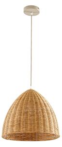 Lampa Wisząca Lindby, Laverne, ściemnialny, drewniany, salon, drewno, skandynawski