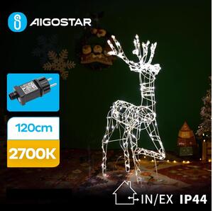Aigostar B.V. Aigostar - LED Zewnętrzna dekoracja bożonarodzeniowa LED/3,6W/31/230V 2700K 120cm IP44 renifer AI0507