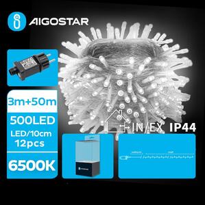 Aigostar B.V. Aigostar - LED Zewnętrzny łańcuch bożonarodzeniowy 500xLED/8 funkcji 53m IP44 zimna biel AI0490