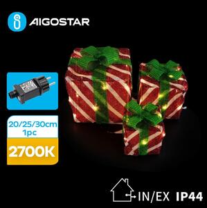 Aigostar B.V. Aigostar- LED Zewnętrzna dekoracja bożonarodzeniowa 3,6W/31/230V 2700K 20/25/30cm IP44 prezenty AI0481