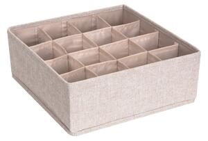 Beżowy organizer do szuflady z 16 przegródkami Bigso Box of Sweden Drawer