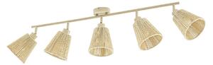 Lampa Sufitowa Lindby, Anuva, ściemnialny, beżowy, salon, papier | karton, dworkowy | rustykalny