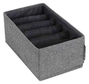 Szary organizer do szuflady z przegródkami Bigso Box of Sweden Drawer, 16,5x11 cm