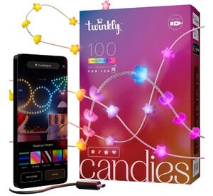 Twinkly Twinkly TWKS100RGB-T - LED RGB Ściemnialny łańcuch bożonarodzeniowy 100xLED 8 m USB Wi-Fi TW0052