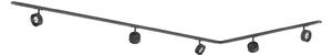 Lampa Sufitowa Lindby, Linaro, czarny, gabinet | pracownia, metal, nowoczesny