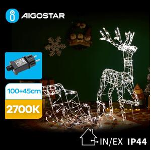 Aigostar B.V. Aigostar-LED dekoracja zewnętrzna LED/3,6W/31/230V 2700K 90/45cm IP44 renifer z saniami AI0557