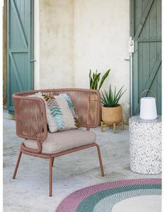 Fotel ogrodowy z plecionym sznurkiem Nadin