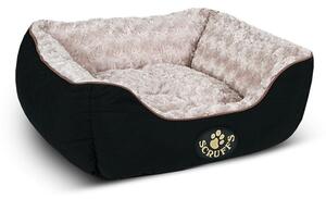 Czarne pluszowe legowisko dla psa 50x60 cm Scruffs Wilton M – Plaček Pet Products
