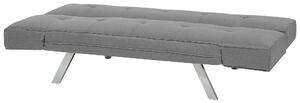 Sofa rozkładana jasnoszara tapicerowana składane podłokietniki funkcja spania Bristol Beliani