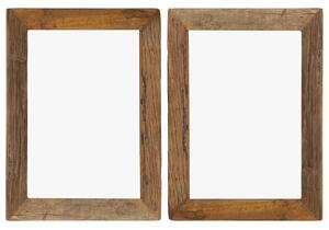 Ramki na zdjęcia, 2 szt., 40x50 cm, drewno z odzysku i szkło