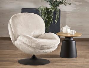 Designerski fotel wypoczynkowy krem | Umeblowana.com