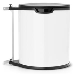Biały stalowy kosz na śmieci do zabudowy 15 l – Brabantia