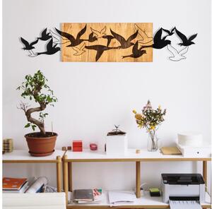 Asir Dekoracja ścienna 111x25 cm ptaki drewno/metal AS1636