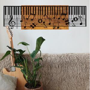Asir Dekoracja ścienna 100x30 cm pianino drewno/metal AS1709