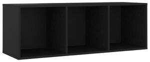 Szafka pod TV, czarna, 107x35x37 cm, płyta wiórowa