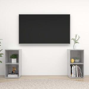 Szafki TV, 2 szt., szarość betonu, 72x35x36,5 cm, płyta wiórowa