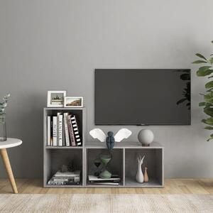 Szafki TV, 2 szt., szarość betonu, 72x35x36,5 cm, płyta wiórowa