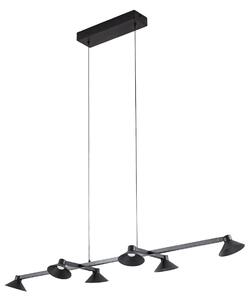 Lampa Wisząca Lucande, Steve, ściemnialny, czarny, jadalnia, metal, nowoczesny