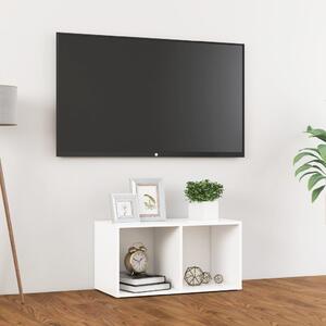 Szafka pod TV, biała, 72x35x36,5 cm, materiał drewnopochodny