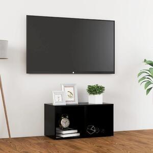 Szafka pod TV, czarna, 72x35x36,5 cm, płyta wiórowa