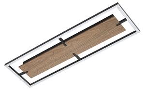 Lampa Sufitowa Lucande, Vectra, ściemnialny, drewniany, salon, tworzywo sztuczne, nowoczesny