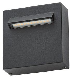 Zewnętrzna Lampa Lucande, Joril, czarny, taras, aluminium, nowoczesny