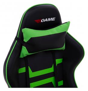 Fotel gamingowy TAHUP czarno-zielony