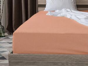 Prześcieradło jersey BASIC morelowe 90 x 200 cm