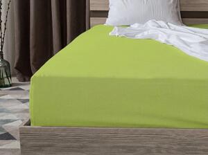 Jersey prześcieradło BASIC jasnozielone 90 x 200 cm