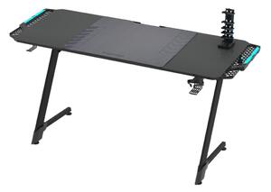 Milagro Stół do gier SNAKE z podświetleniem LED RGB 156x60 cm czarny MI1968