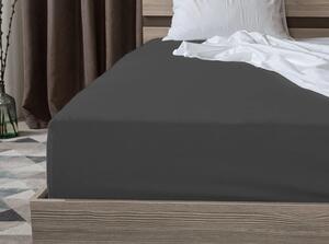 Prześcieradło jersey BASIC ciemnoszare 90 x 200 cm