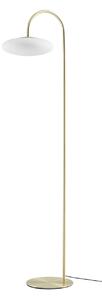 Lampa Podłogowa Lucande, Tenebra, ściemnialny, złoty | mosiężny, salon, mosiądz, nowoczesny