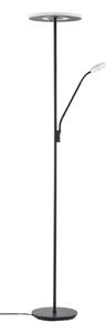 Lampa Podłogowa Lucande, Raymond, ściemnialny, czarny, salon, metal, nowoczesny