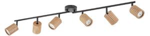Lampa Sufitowa Lindby, Stralino, ściemnialny, drewniany, przedpokój, drewno, nowoczesny