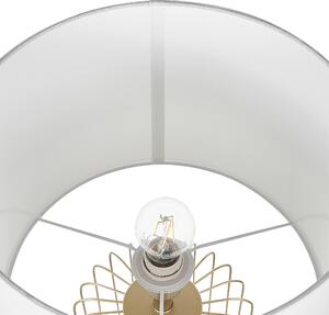 Lampa stołowa metalowa podstawa klatka na stolik nocny salon sypialnia złota Thouet Beliani