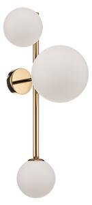 Lampa Ścienna ALDEX, Dione, ściemnialny, złoty | mosiężny, salon, szkło, nowoczesny