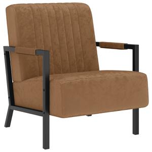 Fotel brązowy, aksamitny