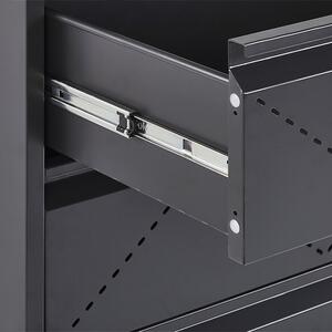 Komoda metalowa stalowa szafka z 4 szufladami industrialna czarna Matana Beliani