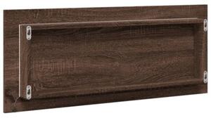 Lustro Åazienkowe z LED, brÄ zowy dÄ b, 100x8,5x37 cm