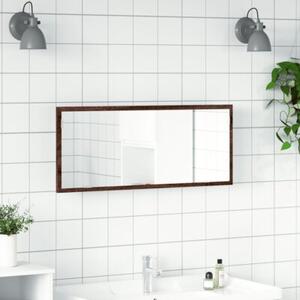 Lustro Åazienkowe z LED, brÄ zowy dÄ b, 100x8,5x37 cm