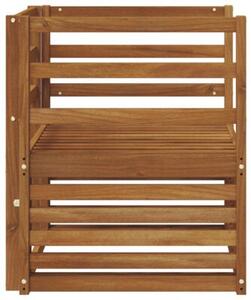 Zestaw mebli ogrodowych z litego drewna akacjowego - elegancka sofa modułowa z podłokietnikami